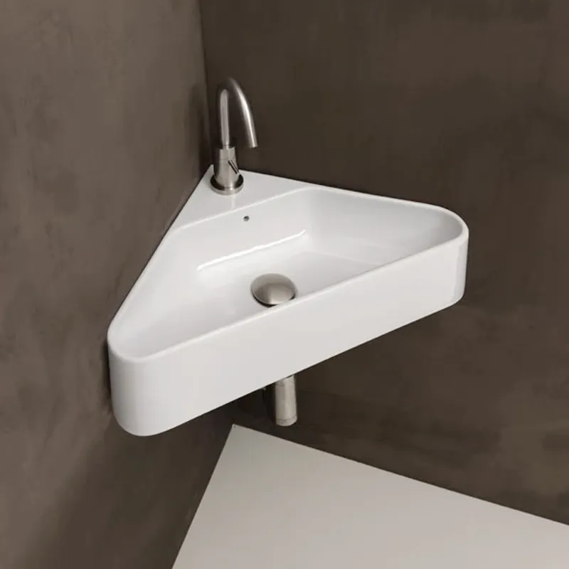 Lavabo Axa Corner porselensvask for veggmontering (hjørne)
