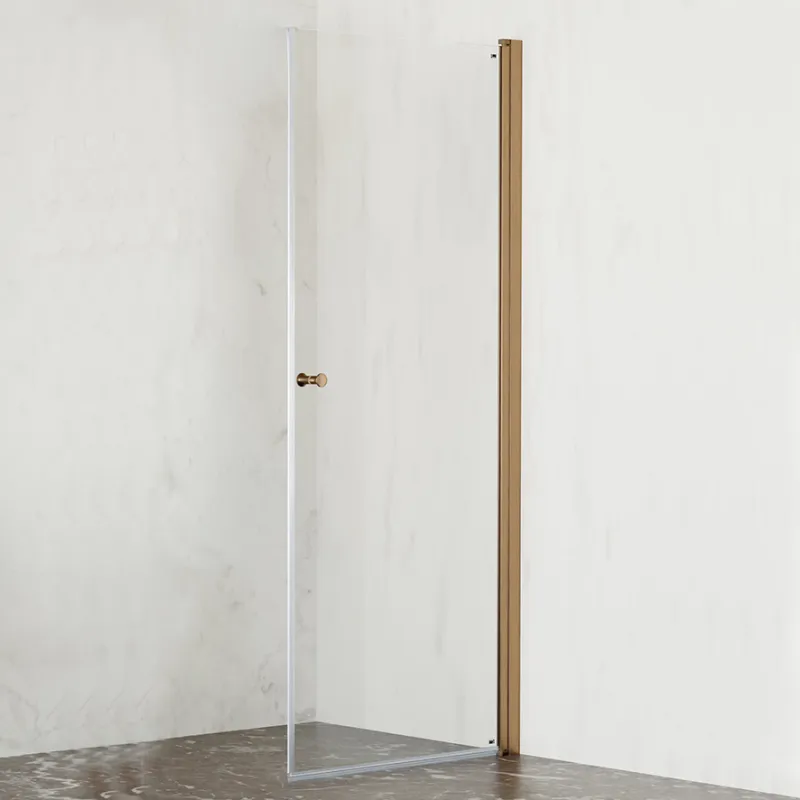 Badnor Grays dusjdør (rett) - 100cm - BØRSTET KOBBER
