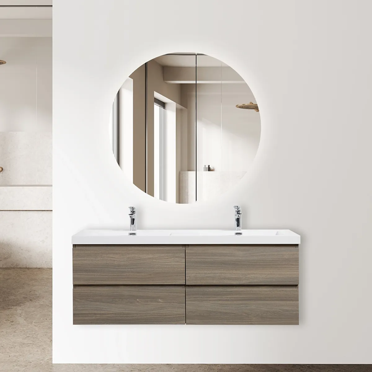 Badnor Melin 140cm møbelpakke (5440) Leon speilskap