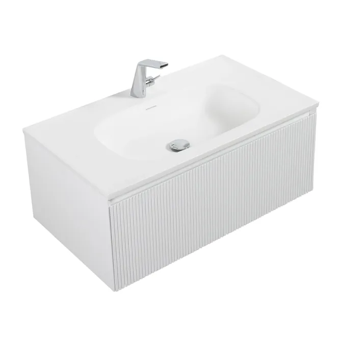 Hovedbilde Badnor Merethe 90cm servantskap m/spile-front HVIT MATT