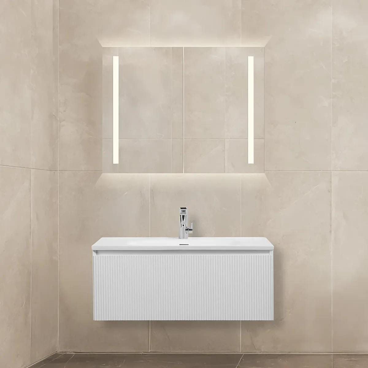 Badnor Merethe 90cm møbelpk (7101) Lilly speilskap