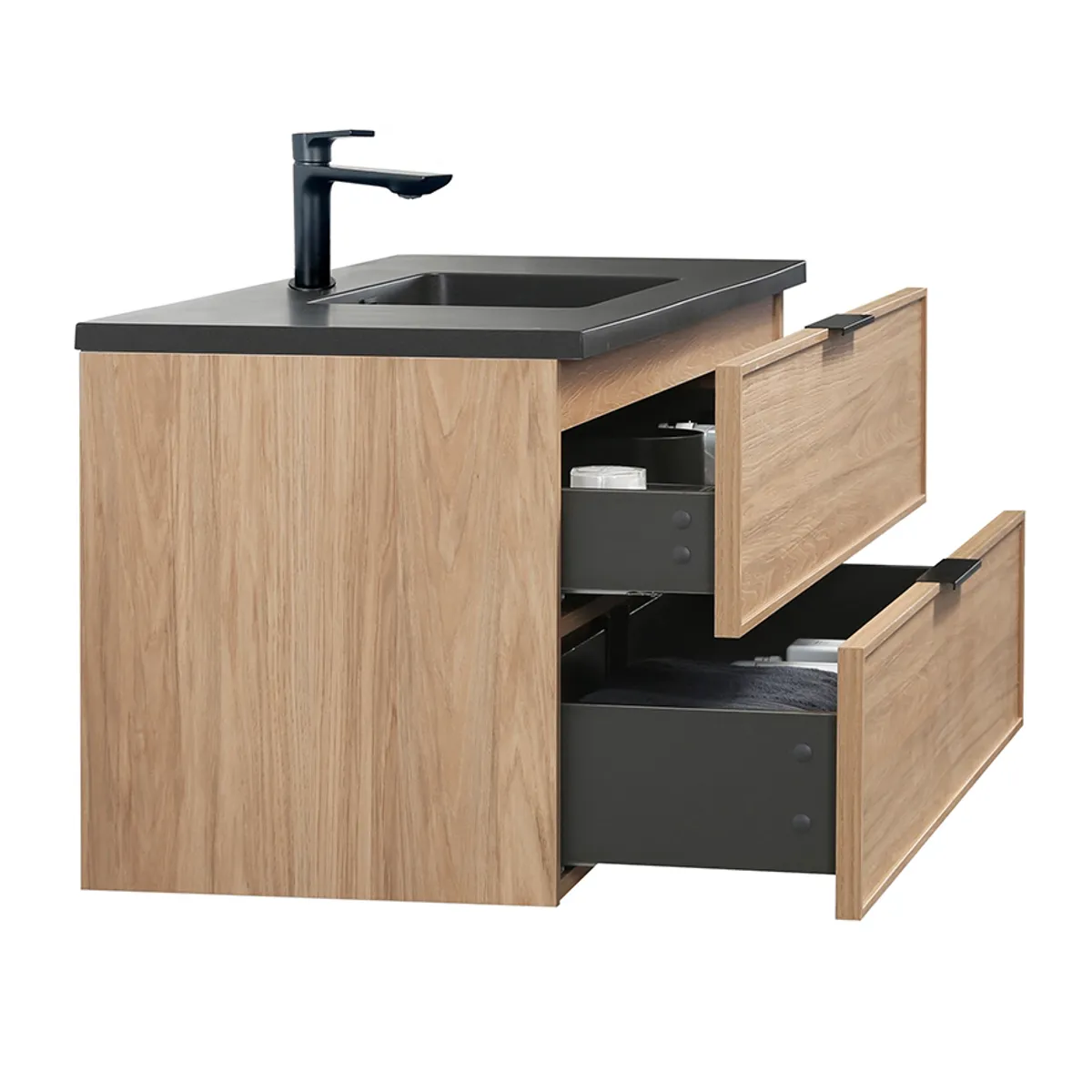 Badnor Melissa 120+40cm mbl.pk m/enkel servant (98421) Leah speilskap m/lys