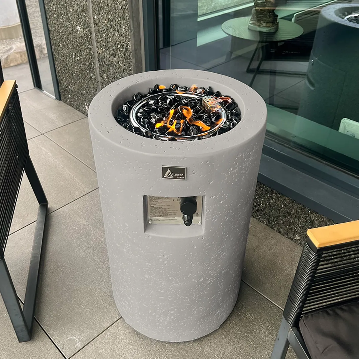 Arctic A-351 gassdrevet peisbord, CONCRETE GREY