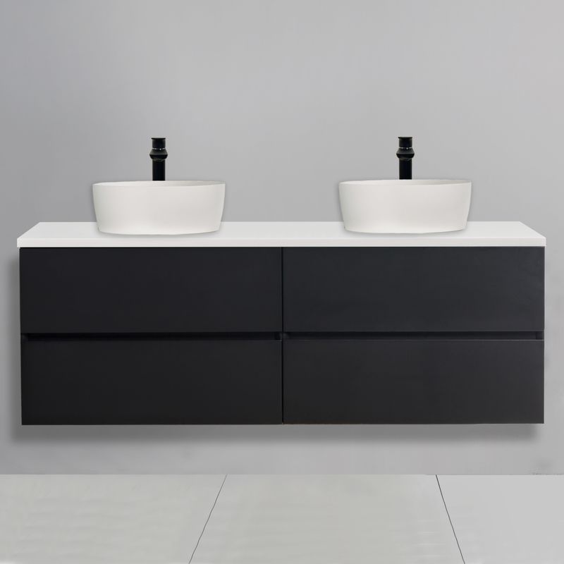 Badnor Benkeplate 150cm, MATT HVIT