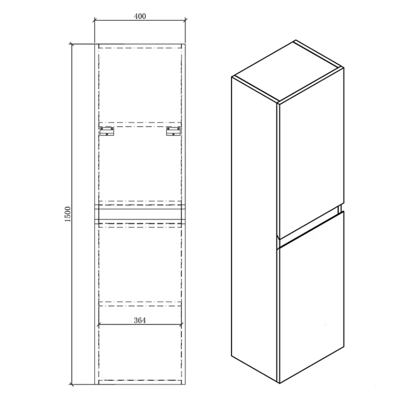 Badnor Melin 100cm+40cm mbl.pk (5351) Live RUNDT SPEILSKAP