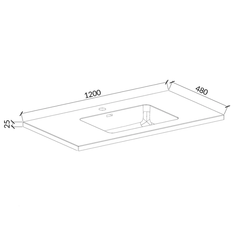 Badnor Melissa 120cm mbl.pk m/enkel servant (97430) Lucy speil m/lys