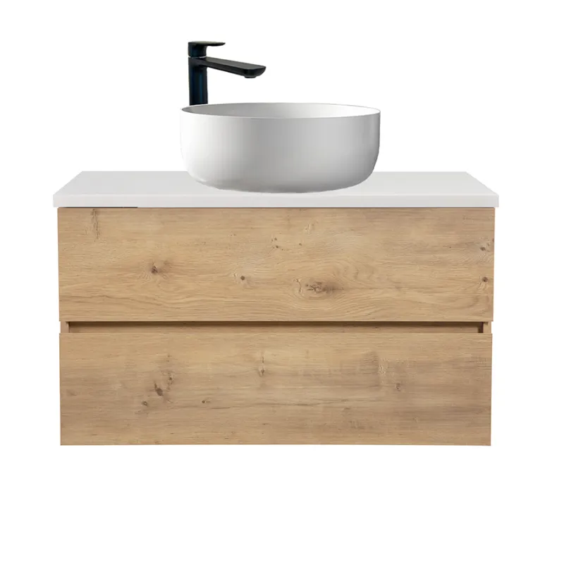 Badnor Mikala 90cm servantskap m/HVIT benkeplate