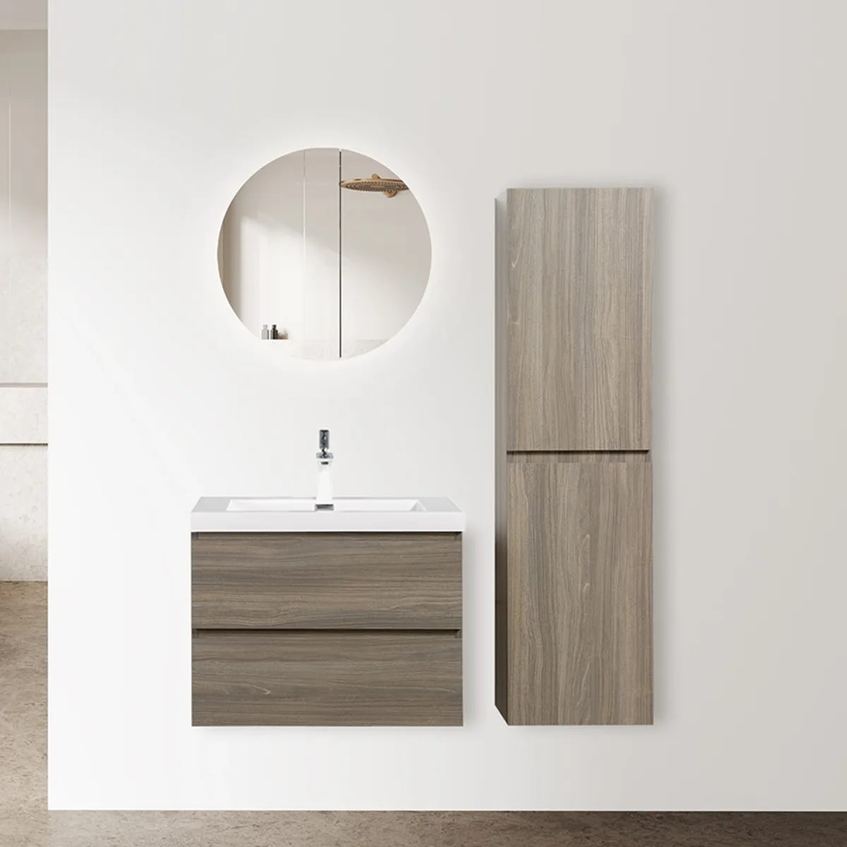 Badnor Melin 70cm+40cm møbelpakke (5141) Leon speilskap