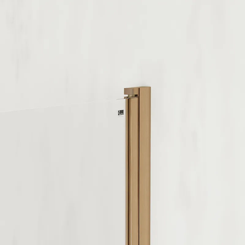 Badnor Grays dusjdør (rett) - 100cm - BØRSTET KOBBER