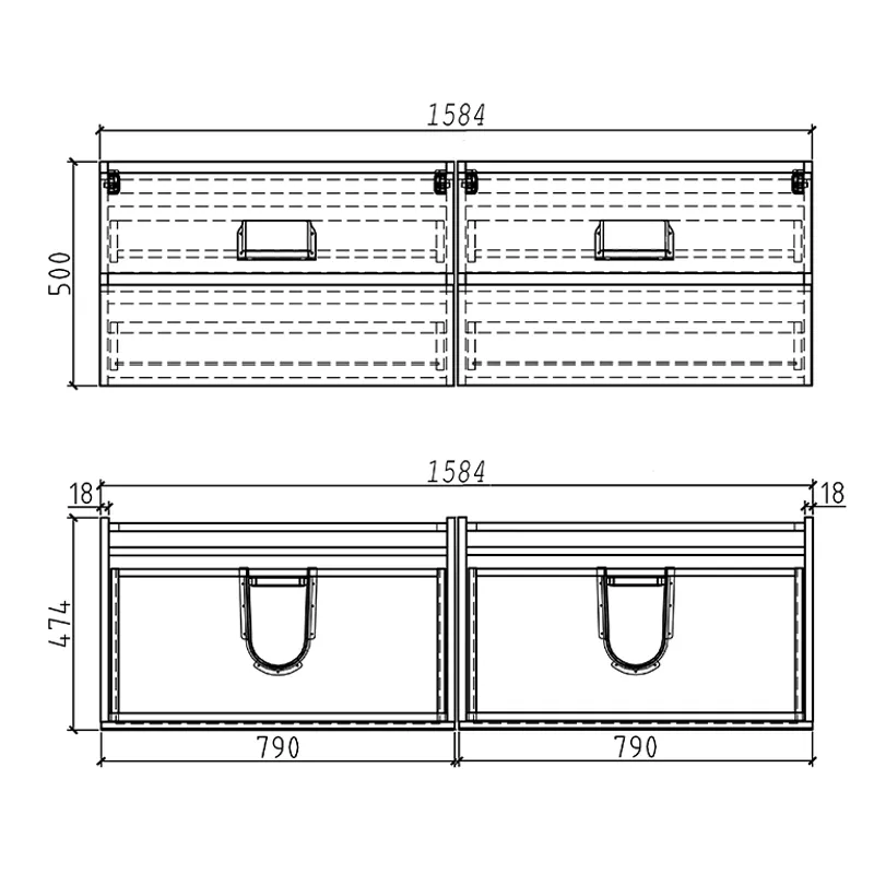 Badnor Melin 160cm møbelpakke (5520) Leonora speil