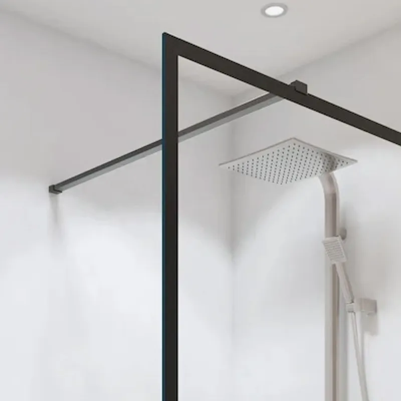 Matrix Walk-in fastfelt med sort ramme 90cm