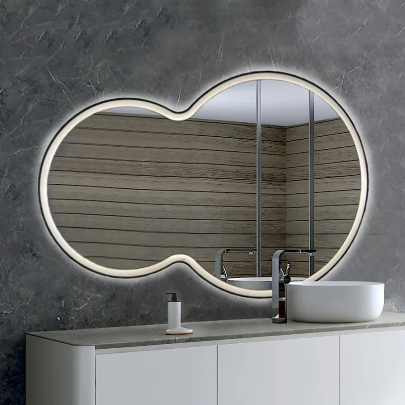 Badnor Leonora dobbelt rundt speil (150cm) m/ LED-belysning