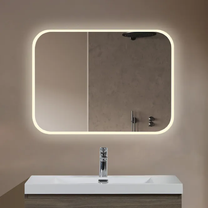 Hovedbilde Badnor Linnea baderomsspeil (80x60cm) med LED-belysning 