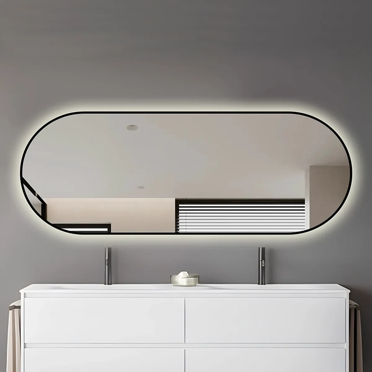 Badnor Melissa 180cm mbl.pk (97740) Sienna speil m/lys