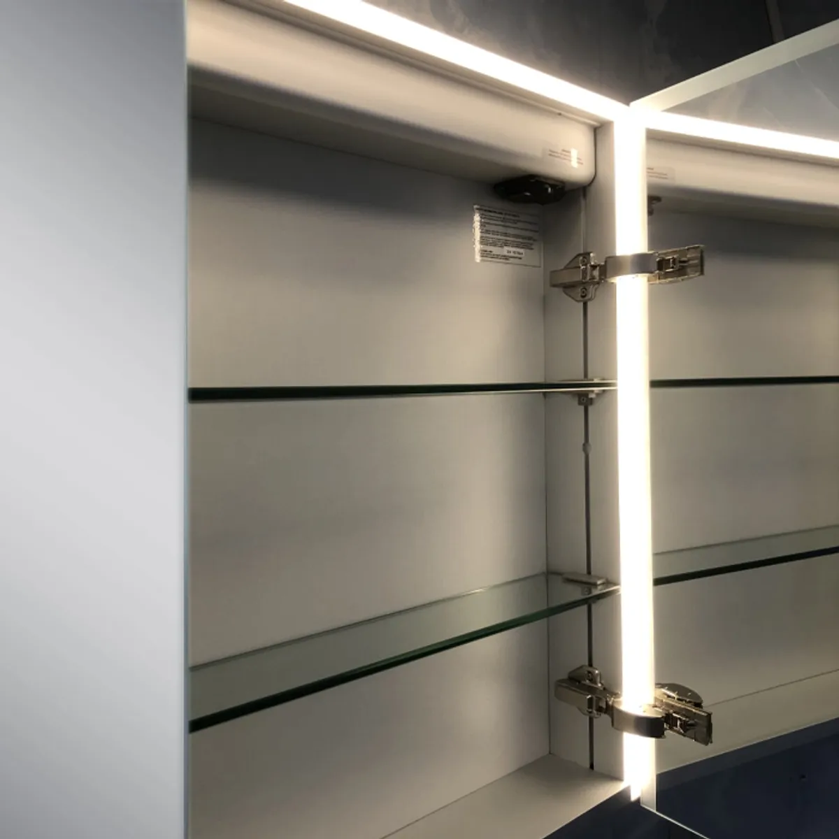 Badnor Marikken 90+35cm mbl.pk. (2222) Linnie speilskap