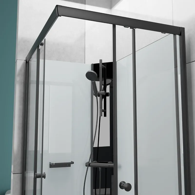 Badnor Scandia Black lux 8-2 dusjkabinett 105x90cm m/dusjsett