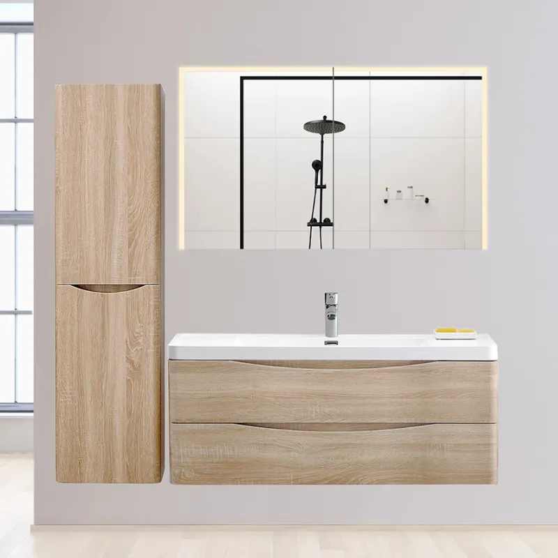 Badnor Mette 120cm enkel +40cm mbl.lpk (50102) Linnie speilskap