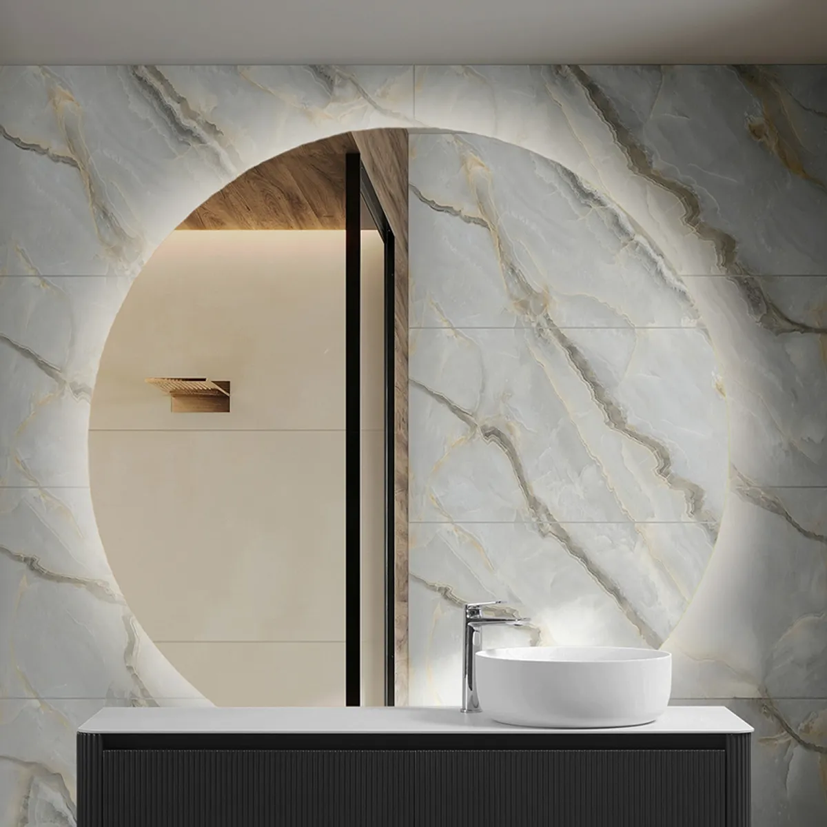 Badnor Melissa 150cm mbl.pk (97640) Sissel speil m/lys