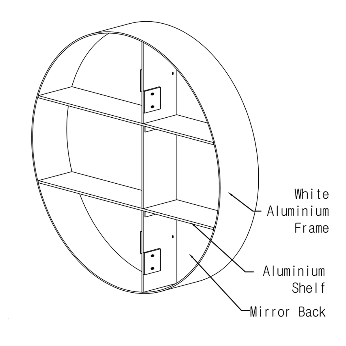 Badnor Melin 100cm+40cm møbelpakke (5361) Leon speilskap