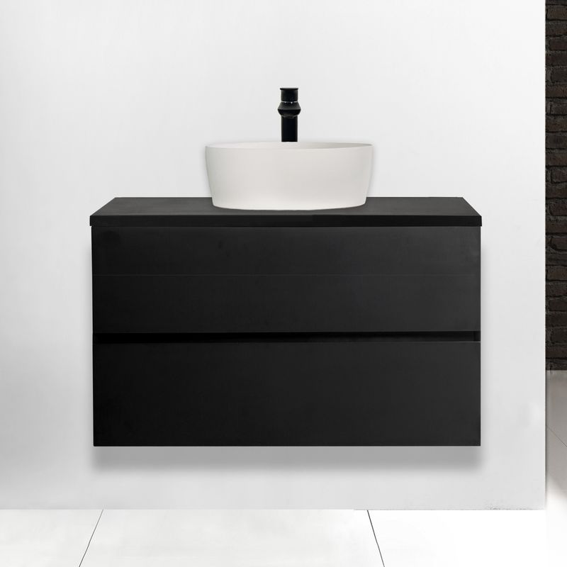 Badnor Benkeplate 90cm, MATT SORT