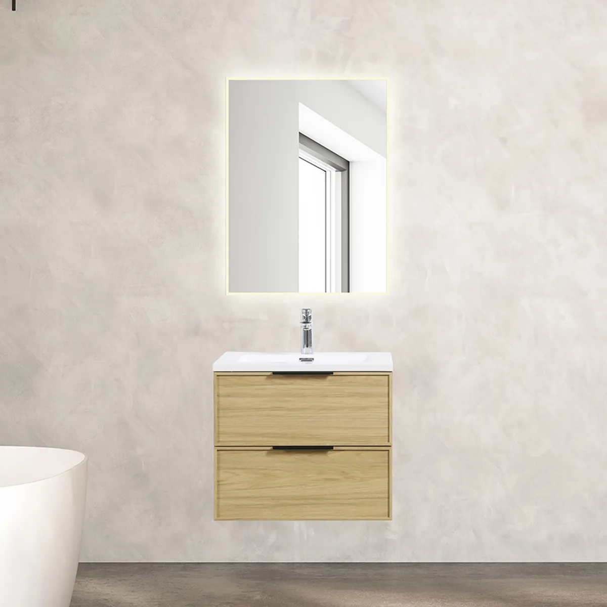 Badnor Melissa 60cm mbl.pk (97110) Lotte speil m/lys